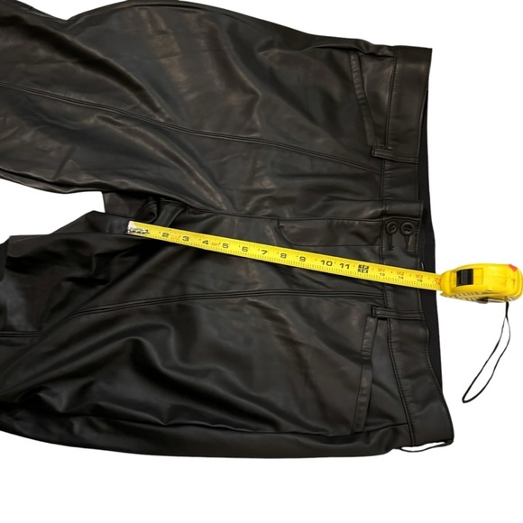 Torrid Pintuck Trouser Boot Faux Leather High Rise Pant 22 black - Picture 8 of 11